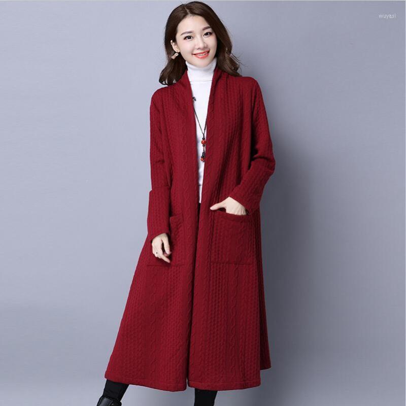 Women's Knits Lady Spring Women Elegant Casual Loose Cardigan Solid Outerwear Female Sweater Autumn Pockets Long Black
Women's Knits Lady Spring Women Elegant Casual Loose Cardigan Solid Outerwear Female Sweater Autumn Pockets Long Black