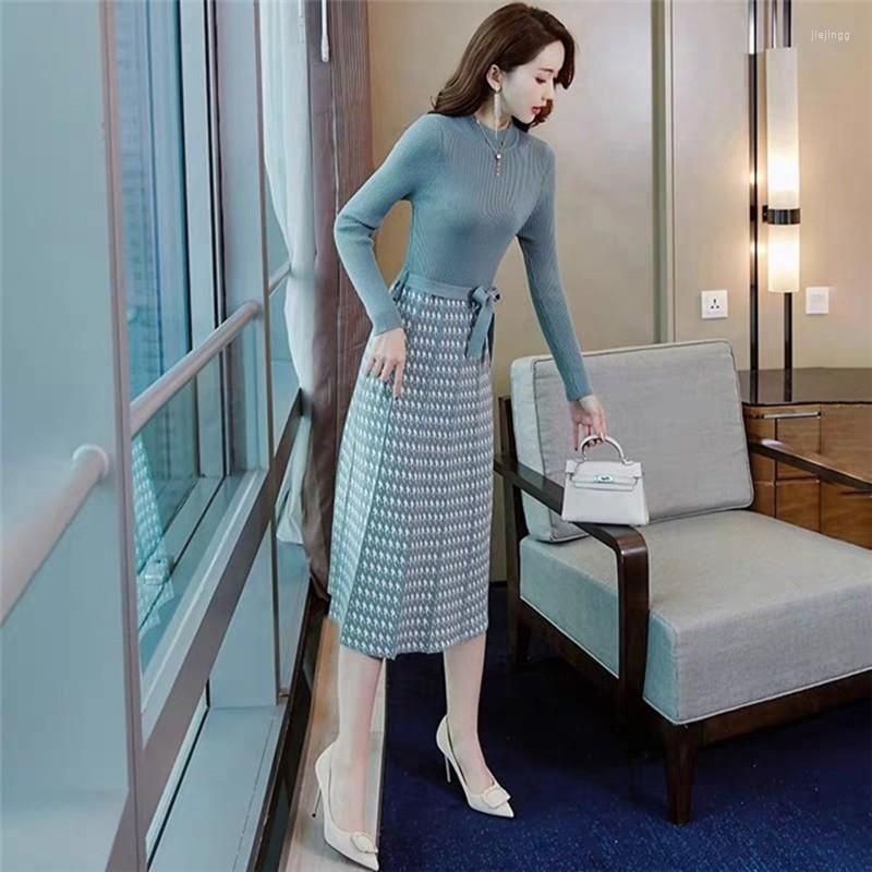 Casual Dresses Women Knitting Dress Spring Autumn Winter O-neck Long Sleeve Simple Elegant Party Print Knitted Belt, Black
Casual Dresses Women Knitting Dress Spring Autumn Winter O-neck Long Sleeve Simple Elegant Party Print Knitted Belt, Black
