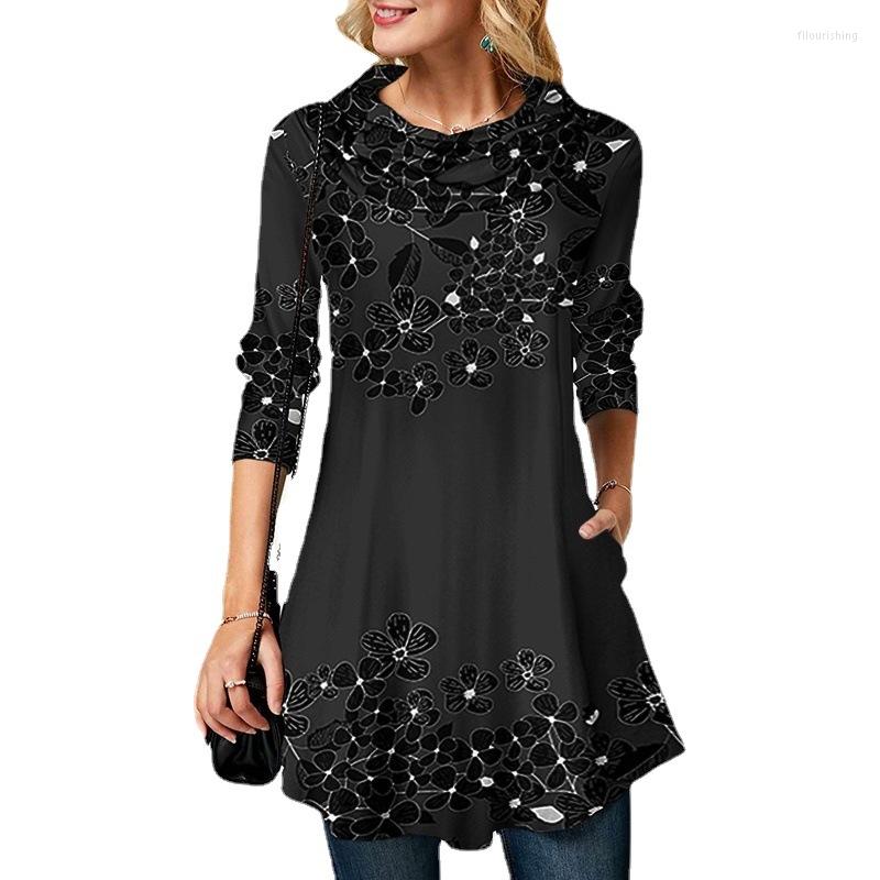 Women' T Shirts 2022 Women' Long-Sleeved T-Shirt Spring And Autumn Large Size Fashion Pile Of Print Flowers High Waist Slim, Black
Women' T Shirts 2022 Women' Long-Sleeved T-Shirt Spring And Autumn Large Size Fashion Pile Of Print Flowers High Waist Slim, Black