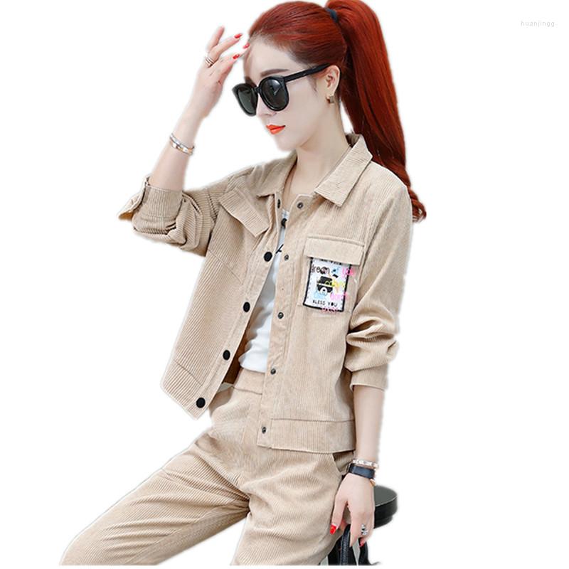 Women's Two Piece Pants 2022 High Quality Women Sporting Suit Female Corduroy Leisure 2 Set Fashion Clothing Autumn Tops Trousers 1575, Pink
Women's Two Piece Pants 2022 High Quality Women Sporting Suit Female Corduroy Leisure 2 Set Fashion Clothing Autumn Tops Trousers 1575, Pink