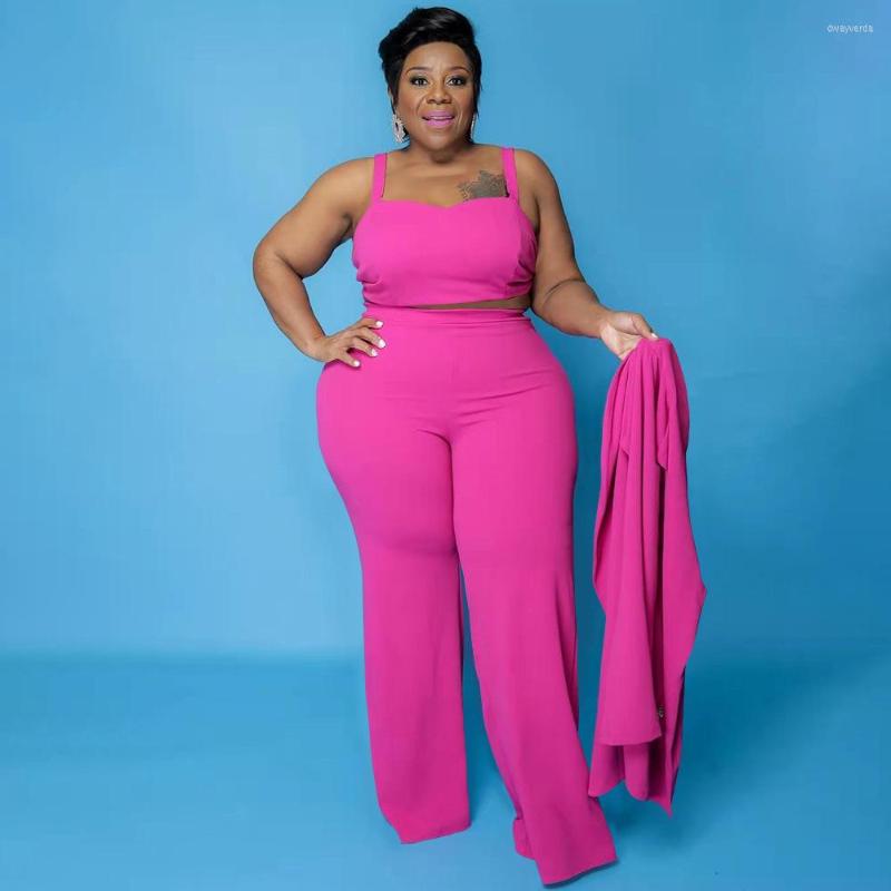 Tracksuits ZJFZML ZZ Women Clothing 3 Piece Outfit Plus Size Camisole Crop Top Long Sleeve Jackets Wide Leg Pants Drop Wholesale, Black
Tracksuits ZJFZML ZZ Women Clothing 3 Piece Outfit Plus Size Camisole Crop Top Long Sleeve Jackets Wide Leg Pants Drop Wholesale, Black