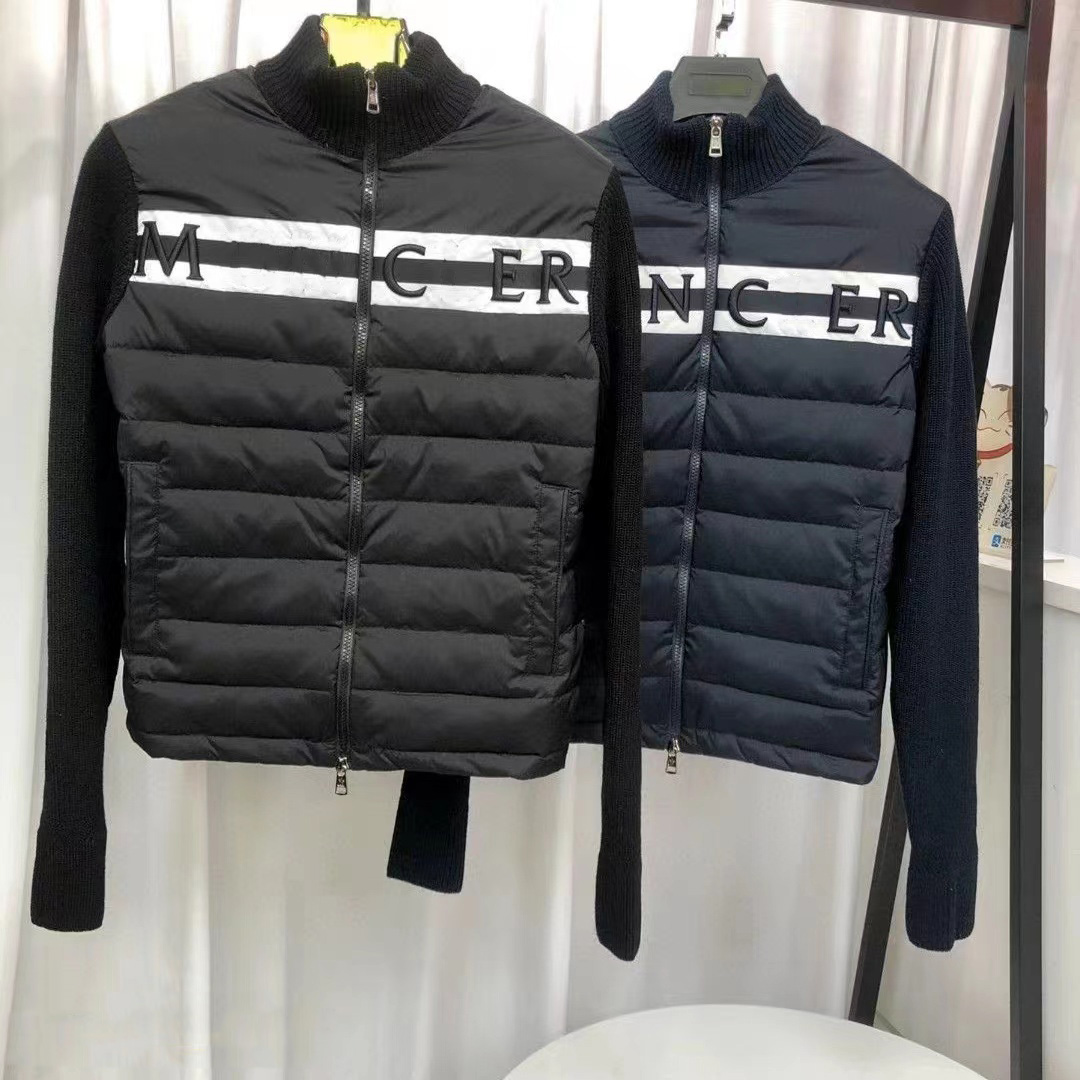 Maya Designer Mens Down jacket Classic embroidered badge Womens winter jackets Splice knitted sleeve Warm puffer jacks size /M/L/XL, Black
Maya Designer Mens Down jacket Classic embroidered badge Womens winter jackets Splice knitted sleeve Warm puffer jacks size /M/L/XL, Black