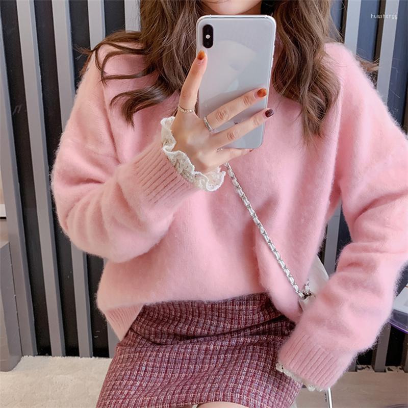 Women's Knits Women's & Tees Shirt Knitted Female Round Neck 2022 Spring /autumn Department Loose Pure Color Clothing, Pink
Women's Knits Women's & Tees Shirt Knitted Female Round Neck 2022 Spring /autumn Department Loose Pure Color Clothing, Pink