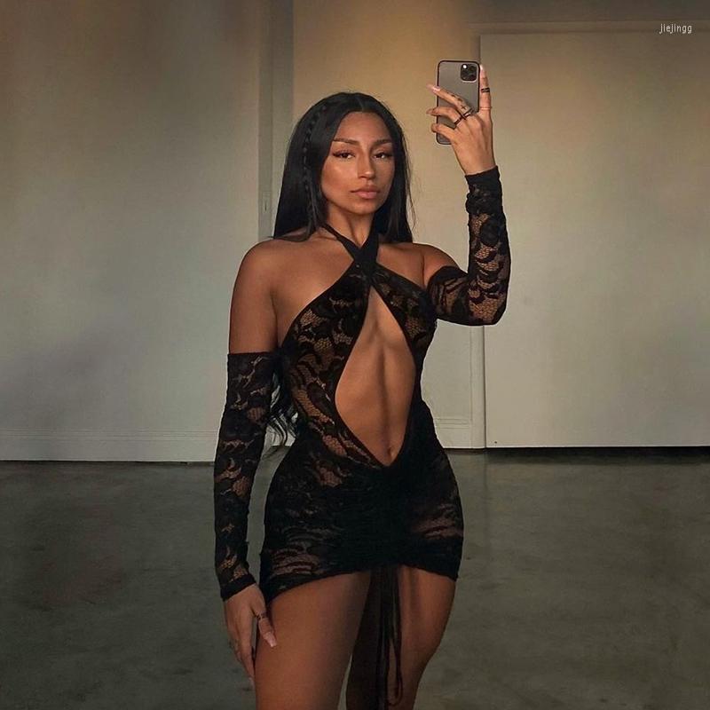 Casual Dresses Lace Dress Black Tight Sexy Outfits For Woman Pleated Short Y2k Gothic Cut Out Backless Party With Sleeves Summer
Casual Dresses Lace Dress Black Tight Sexy Outfits For Woman Pleated Short Y2k Gothic Cut Out Backless Party With Sleeves Summer