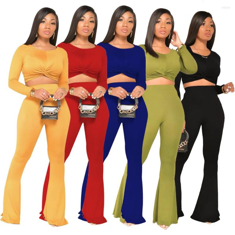 Women' Two Piece Pants Zaggin 2022 Autumn Women Solid 5-Colors 2-piece Sets Sexy Lady Round Neck Long Sleeve Short Tops Flare Leg Suit, Green
Women' Two Piece Pants Zaggin 2022 Autumn Women Solid 5-Colors 2-piece Sets Sexy Lady Round Neck Long Sleeve Short Tops Flare Leg Suit, Green