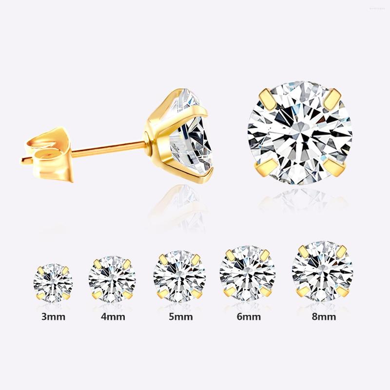 Stud Earrings 5 Pairs Square Round Zircon Set 3/4/5/6/8mm Gold Silver Color Stainless Steel For Women Fashion Jewelry Wholesale
Stud Earrings 5 Pairs Square Round Zircon Set 3/4/5/6/8mm Gold Silver Color Stainless Steel For Women Fashion Jewelry Wholesale