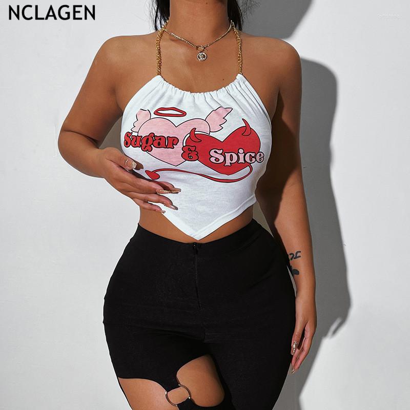 Women' Tanks NCLAGEN Stylish Chain Halter Camisole Fashion Print Navel Bare Crop Top Women Aesthetic Backless Punk Grunge Camis Active Tank, White
Women' Tanks NCLAGEN Stylish Chain Halter Camisole Fashion Print Navel Bare Crop Top Women Aesthetic Backless Punk Grunge Camis Active Tank, White