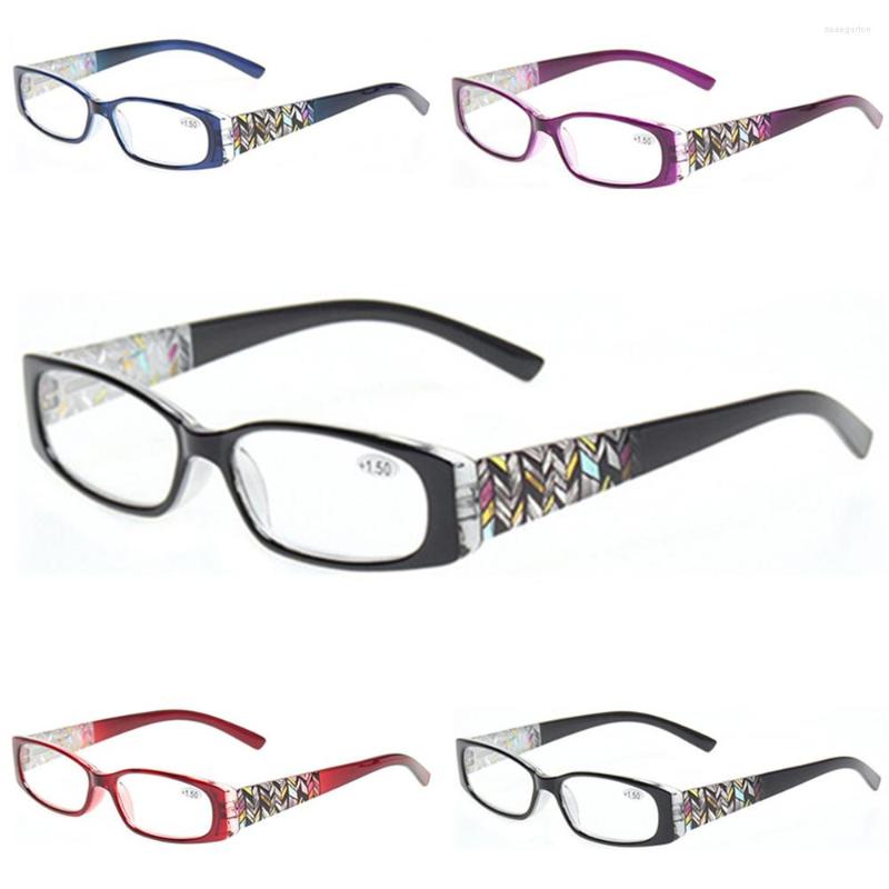 Sunglasses Henotin Spring Hinge Reading Glasses Women's Eyeglasses With Widen Printed Flower Temples HD Reader Diopter 0-600
Sunglasses Henotin Spring Hinge Reading Glasses Women's Eyeglasses With Widen Printed Flower Temples HD Reader Diopter 0-600