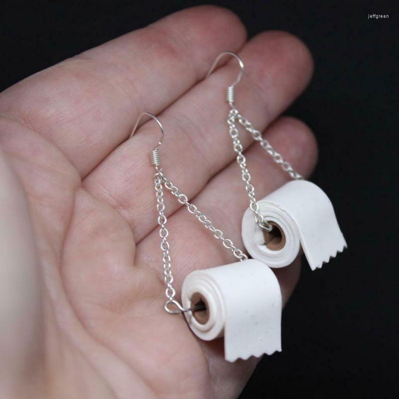 Dangle Earrings Women Silver Toilet Paper Roll Hook Ear Rings Wire Clay Handmade Creative Personality For Lady Fashion Jewelry
Dangle Earrings Women Silver Toilet Paper Roll Hook Ear Rings Wire Clay Handmade Creative Personality For Lady Fashion Jewelry