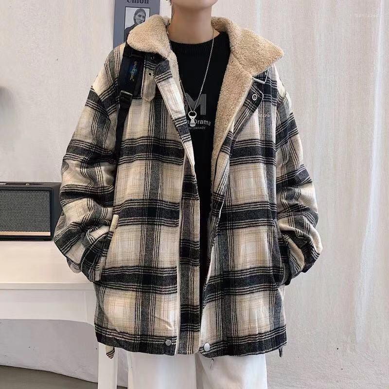 Men's Down Lamb Velvet Plaid Jacket 2022 Winter Cotton Plus Thickening Tide Brand Eei Hong Kong Style Wear, Black
Men's Down Lamb Velvet Plaid Jacket 2022 Winter Cotton Plus Thickening Tide Brand Eei Hong Kong Style Wear, Black