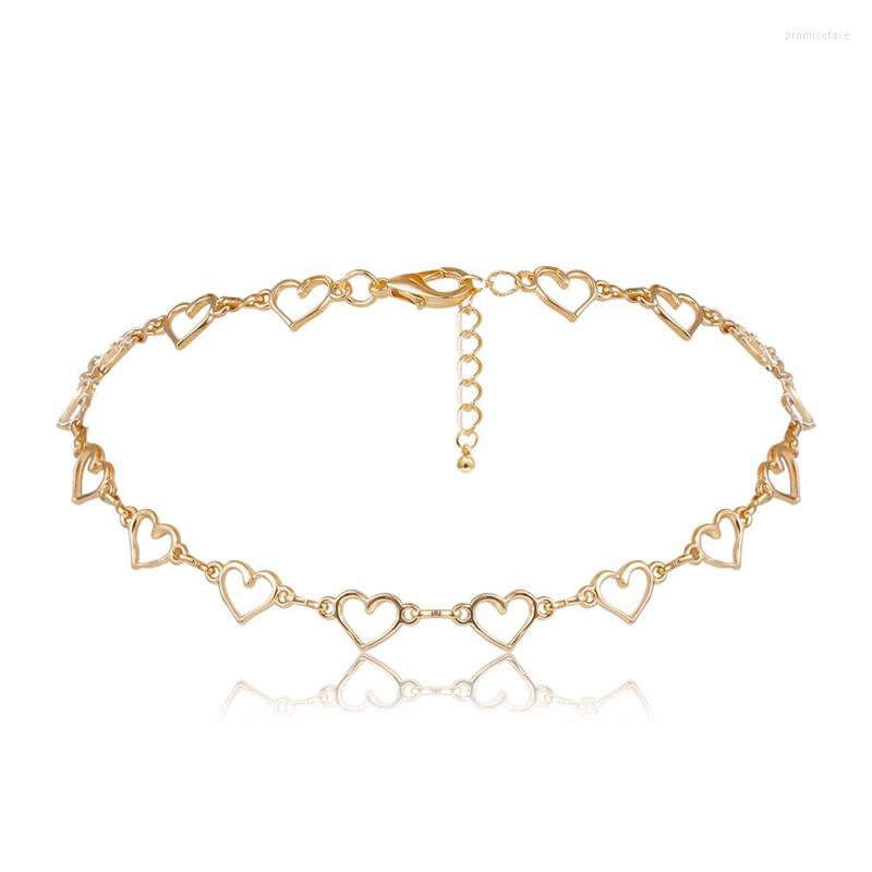 Choker Simple Solid Color Hollow Metal Heart Chain Necklace For Women Men Girls Teen Alloy Love Necklaces 2022 Trend Arrival 
Choker Simple Solid Color Hollow Metal Heart Chain Necklace For Women Men Girls Teen Alloy Love Necklaces 2022 Trend Arrival