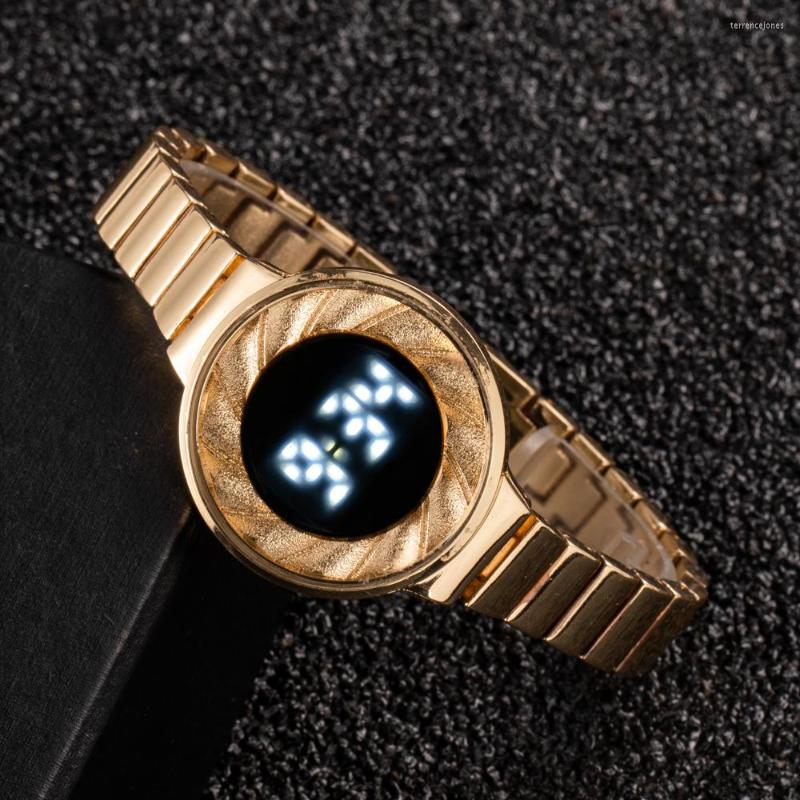 Wristwatches Luxury Gold Watch For Women Top Brand LED Digital Ladies Watches Stainless Steel Wristwatch Electronic Clock Montre Femme
Wristwatches Luxury Gold Watch For Women Top Brand LED Digital Ladies Watches Stainless Steel Wristwatch Electronic Clock Montre Femme
