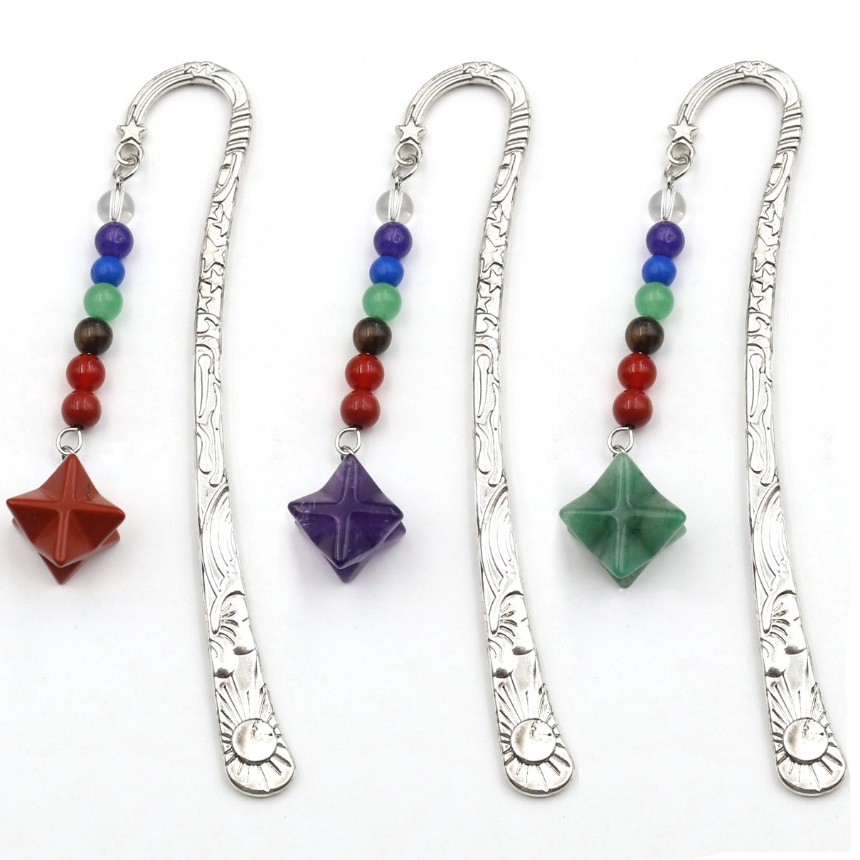 10 Pcs Silver Plated Pendant Lucky Star Many Colors Stone Bookmark with Small Beads Healing Chakra Fashion Jewelry
10 Pcs Silver Plated Pendant Lucky Star Many Colors Stone Bookmark with Small Beads Healing Chakra Fashion Jewelry