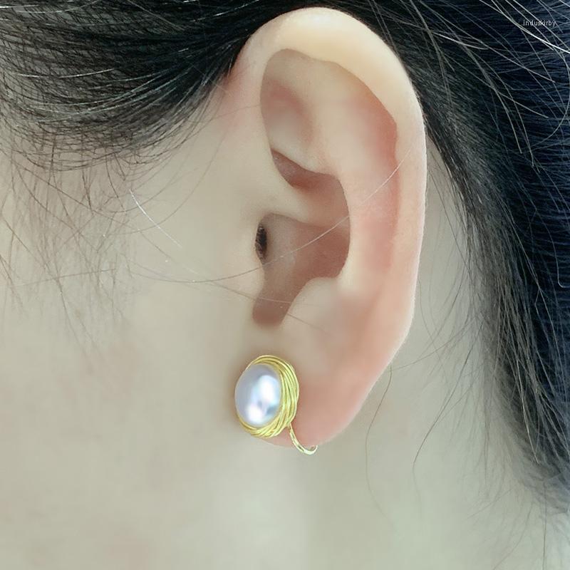 Backs Earrings ZHIXI Natural Freshwater Pearl Earring Clip 14K Gold Filled Without Ear Holes Original Handmade Women's Party Exquisite
Backs Earrings ZHIXI Natural Freshwater Pearl Earring Clip 14K Gold Filled Without Ear Holes Original Handmade Women's Party Exquisite