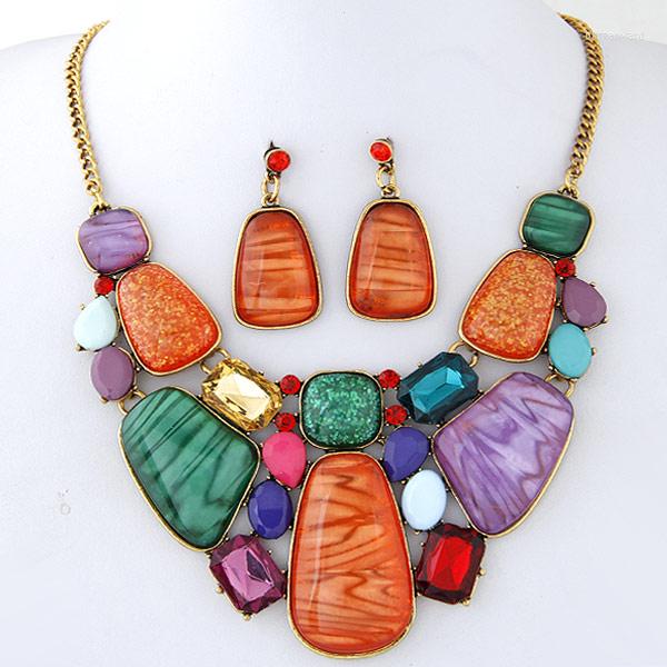 Necklace Earrings Set WY110307146 Fashion Resin Statement Choker Women Jewelry, Picture shown
Necklace Earrings Set WY110307146 Fashion Resin Statement Choker Women Jewelry, Picture shown