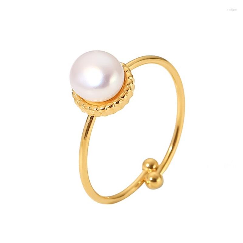 Cluster Rings Youthway Stainless Steel Natural Pearl Open Ring Minimalist Gold 18K PVD Plated Waterproof Jewelry Aretes Women 2022
Cluster Rings Youthway Stainless Steel Natural Pearl Open Ring Minimalist Gold 18K PVD Plated Waterproof Jewelry Aretes Women 2022