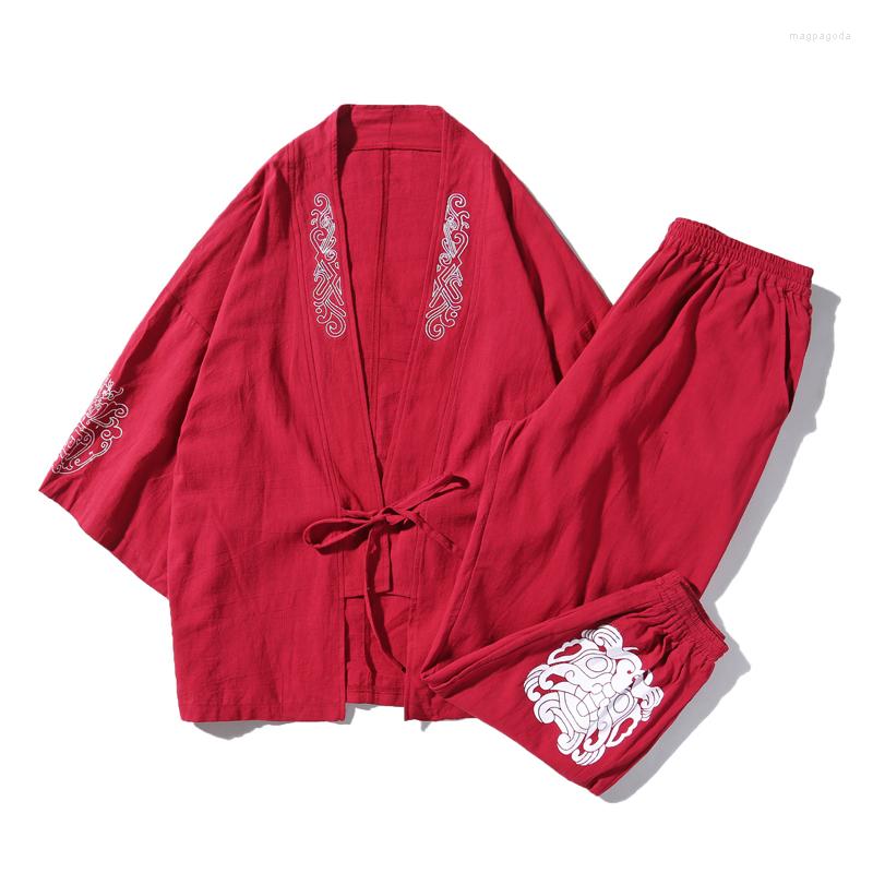 Ethnic Clothing Men Japanese Samurai Kimono Haori Cardigan Harem Pants Chinese Style Hanfu Tang Suit Blouse Casual Wide Leg Trousers
Ethnic Clothing Men Japanese Samurai Kimono Haori Cardigan Harem Pants Chinese Style Hanfu Tang Suit Blouse Casual Wide Leg Trousers