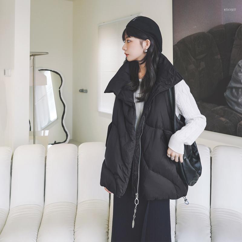 Women' Vests Loose White Duck Down Vest Jacket Winter Clothes Women Sleeveless Cotton Padded Elegant Korean Parkas Waistcoat M902, Black
Women' Vests Loose White Duck Down Vest Jacket Winter Clothes Women Sleeveless Cotton Padded Elegant Korean Parkas Waistcoat M902, Black