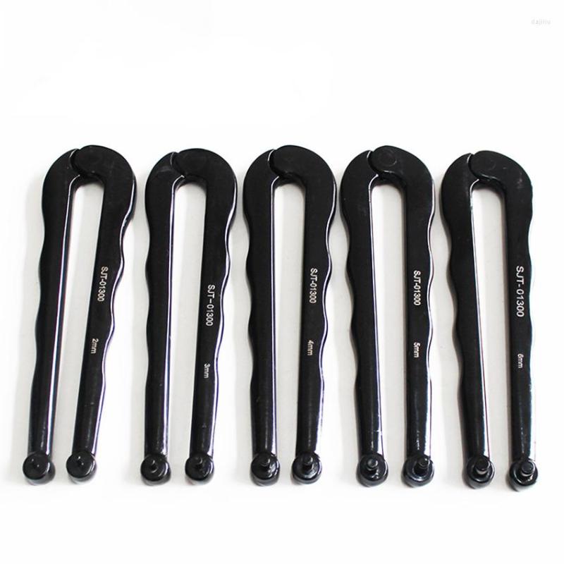 Black Finish Steel Adjustable Pin-Type Face Spanner Universal Wrench For Round Nuts 2/3/4/5/6mm 161mm Long 9mm Thick
Black Finish Steel Adjustable Pin-Type Face Spanner Universal Wrench For Round Nuts 2/3/4/5/6mm 161mm Long 9mm Thick