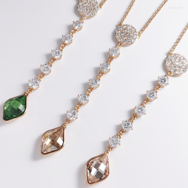 Pendant Necklaces Trending Jewelry Geometric Design Long Collar Necklace Fashion Party Austrian Crystal Jewelery For Women Bijoux Girls Gift
Pendant Necklaces Trending Jewelry Geometric Design Long Collar Necklace Fashion Party Austrian Crystal Jewelery For Women Bijoux Girls Gift