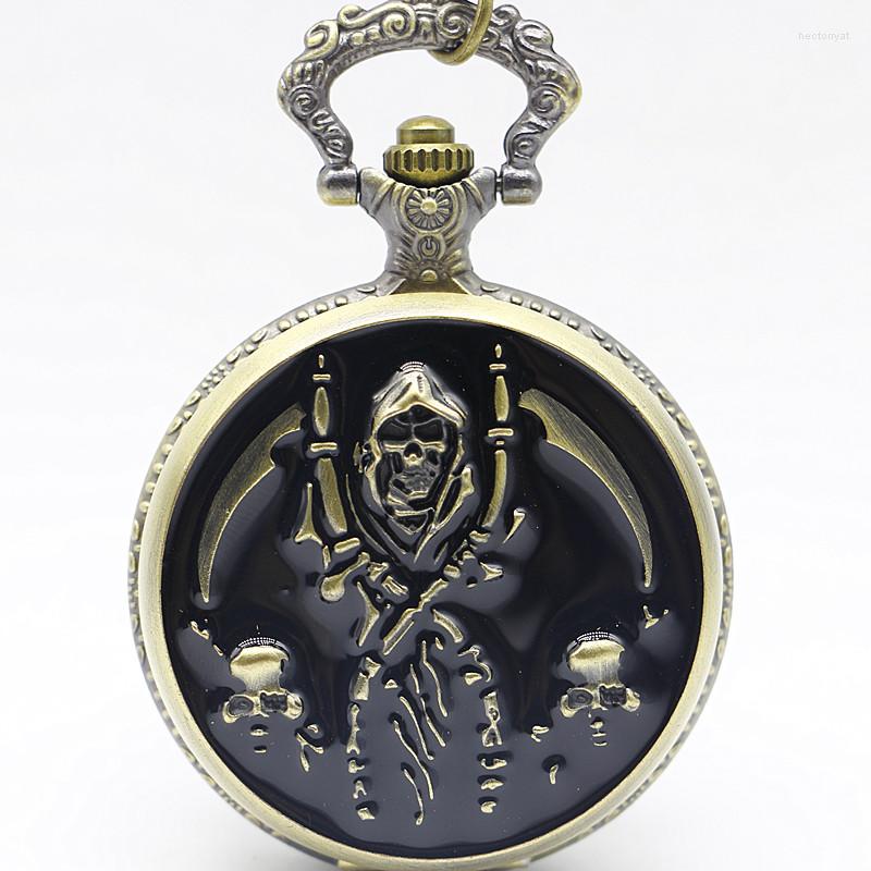 Pocket Watches Vintage Bronze Skull Quartz Watch Necklace Pendant Men Women Xmas Gift
Pocket Watches Vintage Bronze Skull Quartz Watch Necklace Pendant Men Women Xmas Gift
