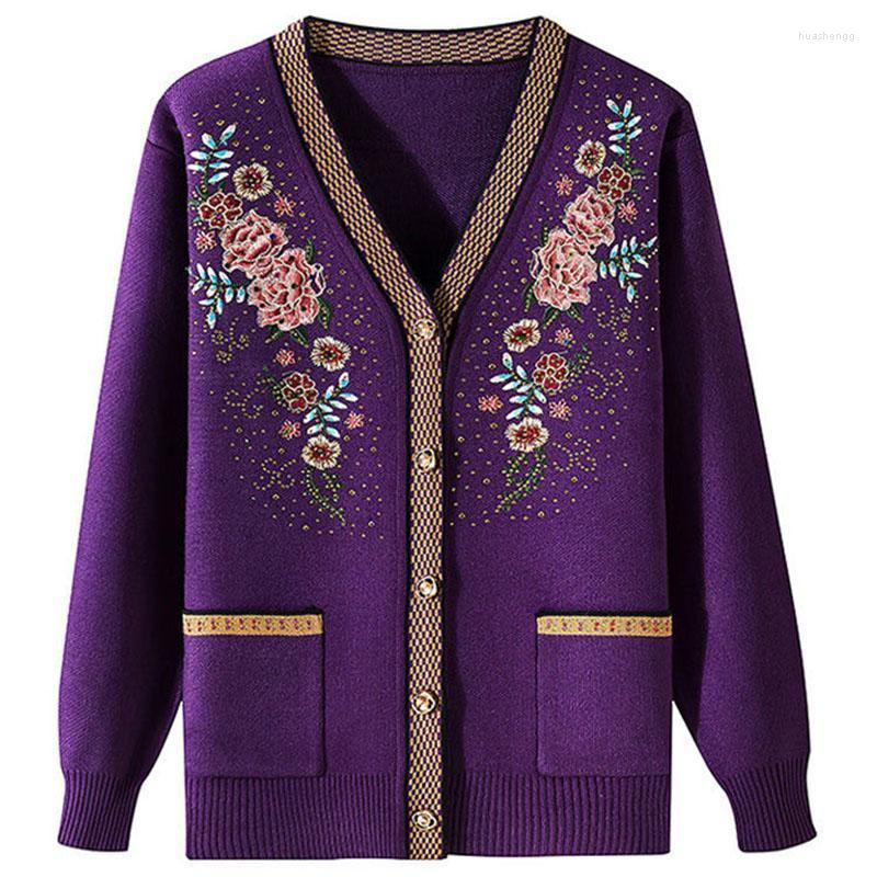Women's Knits Women's & Tees Middle-Aged And Elderly Women Autumn Knit Sweater Cardigan Embroidered V-Neck Ethnic Grandma Winter Large, Black
Women's Knits Women's & Tees Middle-Aged And Elderly Women Autumn Knit Sweater Cardigan Embroidered V-Neck Ethnic Grandma Winter Large, Black