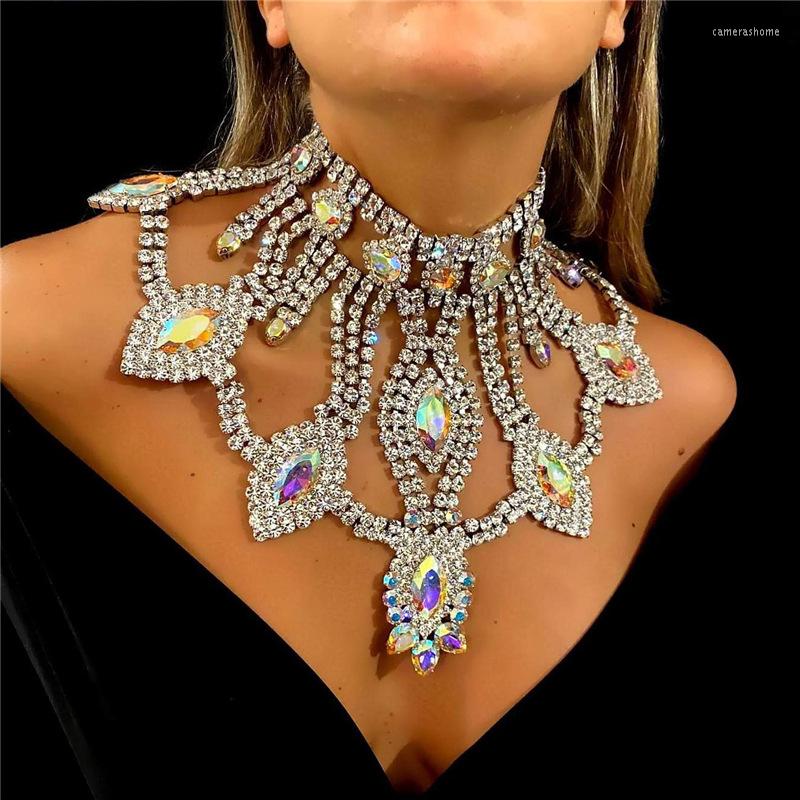 Chains Fashion Luxury AB Color Large Gemstone Necklace Ladies Wedding Party Rhinestone Bridal Delicate Crystal
Chains Fashion Luxury AB Color Large Gemstone Necklace Ladies Wedding Party Rhinestone Bridal Delicate Crystal