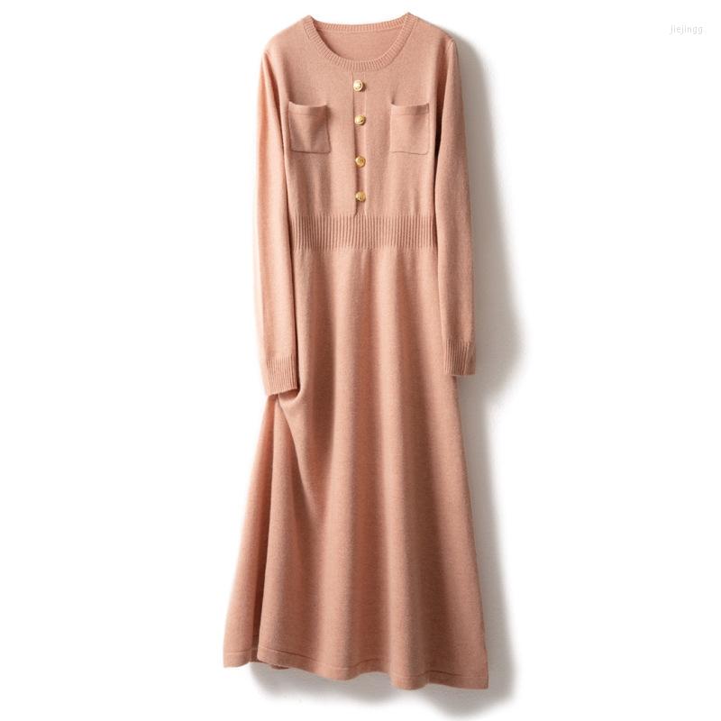 Casual Dresses A Line Button Long Sweater Dress Women O Neck Autumn Thick Pullover Knitted Winter Jumper Cashmere Merino Wool, Black
Casual Dresses A Line Button Long Sweater Dress Women O Neck Autumn Thick Pullover Knitted Winter Jumper Cashmere Merino Wool, Black