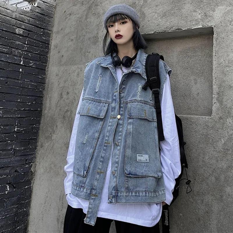 Women's Vests 2022 Spring Summer Cowboy Vest Female Style Large Size 3XL Solid Harajuku Street Jackets Women Jeans Outer Waistcoat, Blue
Women's Vests 2022 Spring Summer Cowboy Vest Female Style Large Size 3XL Solid Harajuku Street Jackets Women Jeans Outer Waistcoat, Blue