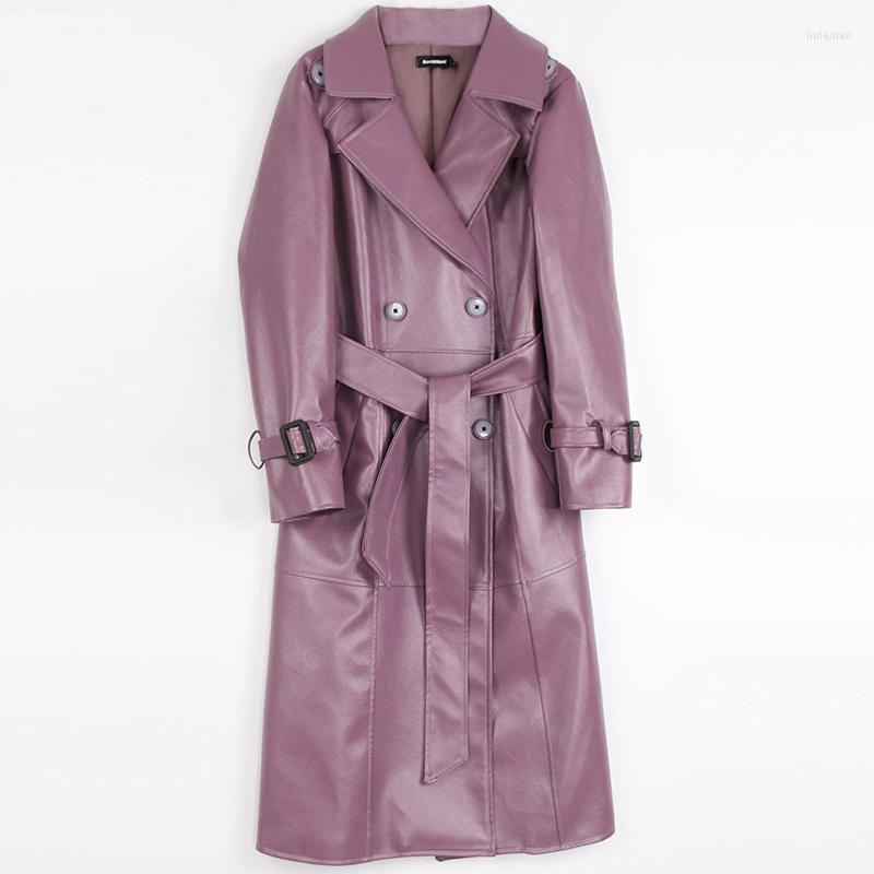 Women' Leather Purple Faux Trench Coat For Women 2022 Double Breasted PU Female Windbreaker With Belt Long Biker Coats, Black
Women' Leather Purple Faux Trench Coat For Women 2022 Double Breasted PU Female Windbreaker With Belt Long Biker Coats, Black