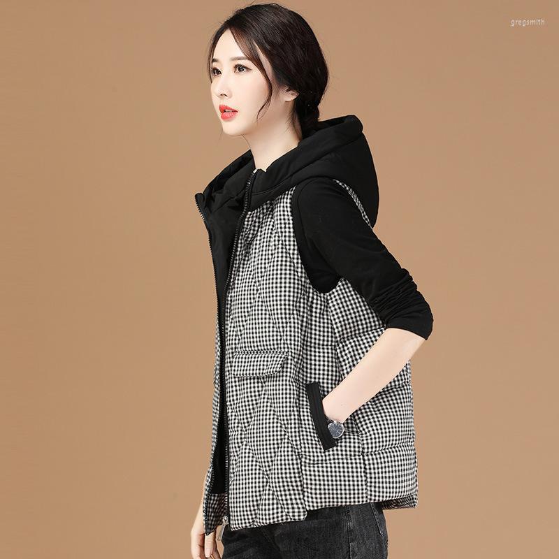Women's Vests 2022 Autumn Winter Vest Middle-Aged Women Warm Padded Womens Hooded Sleeveless Vintage Cotton Jacket Female X69
Women's Vests 2022 Autumn Winter Vest Middle-Aged Women Warm Padded Womens Hooded Sleeveless Vintage Cotton Jacket Female X69