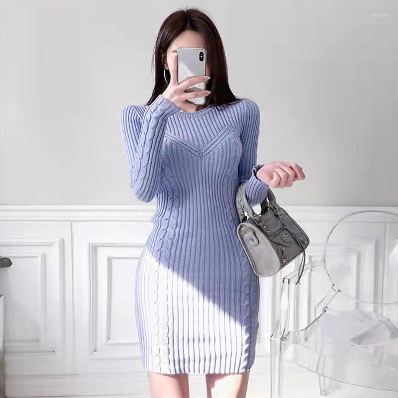 Casual Dresses Women Knitting Dress Autumn Solid Ribbed Slim Soft Buttocks Female Long Sleeve O Neck Mini Knit Femme, Violet
Casual Dresses Women Knitting Dress Autumn Solid Ribbed Slim Soft Buttocks Female Long Sleeve O Neck Mini Knit Femme, Violet