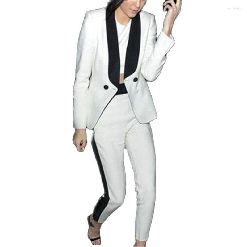 Women's Two Piece Pants 2 White Women Suits Black Shawl Lapel Ladies Trouser Suit Show Office Uniform Party Outfits, Picture style
Women's Two Piece Pants 2 White Women Suits Black Shawl Lapel Ladies Trouser Suit Show Office Uniform Party Outfits, Picture style