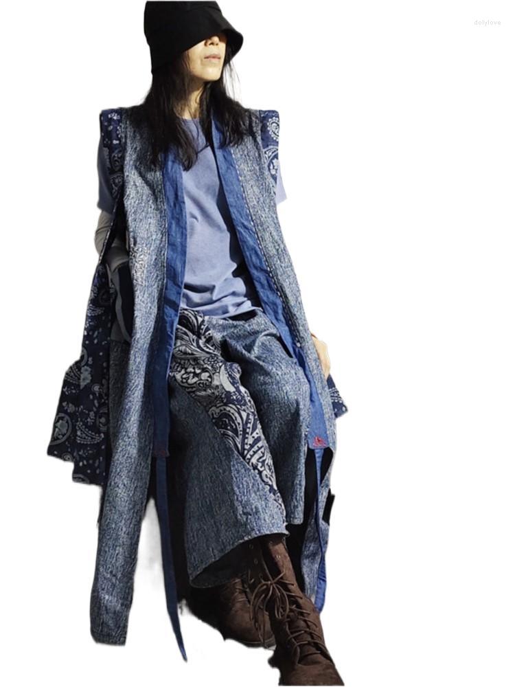 Women's Trench Coats QPFJQD Ladies Retro Print Floral Sleeveless Original 2022 Spring Denim Blue
Women's Trench Coats QPFJQD Ladies Retro Print Floral Sleeveless Original 2022 Spring Denim Blue