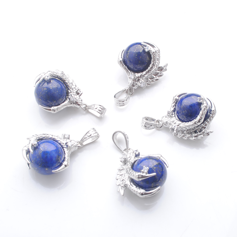 Natural Stone Lapis Lazuli Pendants Round Ball Bead Dragon Claw Crystal Reiki Chakra Women Dangle Pendant Gift N3113
Natural Stone Lapis Lazuli Pendants Round Ball Bead Dragon Claw Crystal Reiki Chakra Women Dangle Pendant Gift N3113
