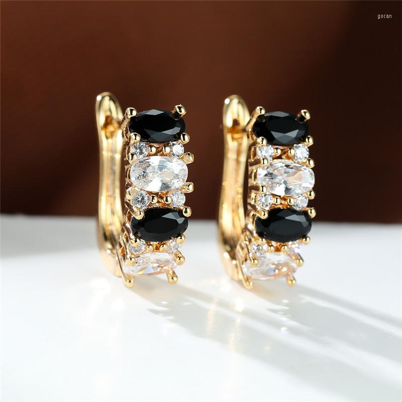 Hoop Earrings Cute Black White Zircon Female Luxury Crystal Oval Stone Rose Gold Color Wedding For Women
Hoop Earrings Cute Black White Zircon Female Luxury Crystal Oval Stone Rose Gold Color Wedding For Women