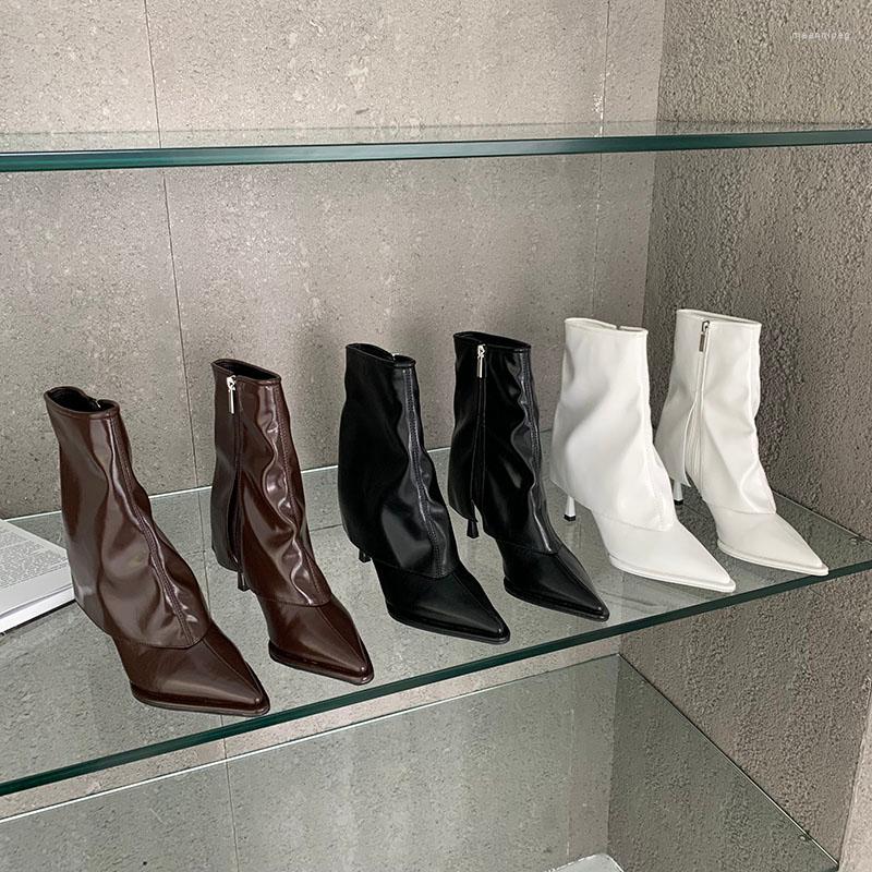 Boots Black/Brown/White Women Ankle Pointed Toe Knight Booties Fashion Ladies Party Pumps Thin High Heels Winter Snow
Boots Black/Brown/White Women Ankle Pointed Toe Knight Booties Fashion Ladies Party Pumps Thin High Heels Winter Snow