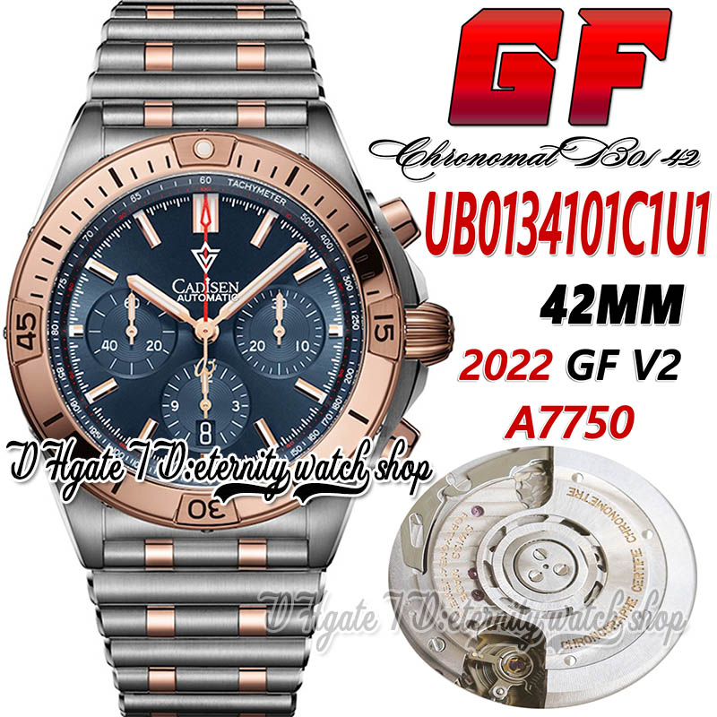GF V2 B01 Mens Watch A7750 Automatic Chronograph gffUB0134101C1U1 42MM Two Tone Rose Gold Blue Dial Stick Markers Steel Bracelet Super Edition eternity Watches, Watch waterproof production cost
GF V2 B01 Mens Watch A7750 Automatic Chronograph gffUB0134101C1U1 42MM Two Tone Rose Gold Blue Dial Stick Markers Steel Bracelet Super Edition eternity Watches, Watch waterproof production cost