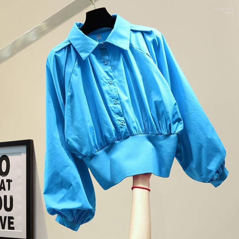 Women's Blouses Women's & Shirts Spring Blouse Female 2022 Loose Short Blue Top Fashion Stitching Puff Sleeve High Waist Pullover
Women's Blouses Women's & Shirts Spring Blouse Female 2022 Loose Short Blue Top Fashion Stitching Puff Sleeve High Waist Pullover