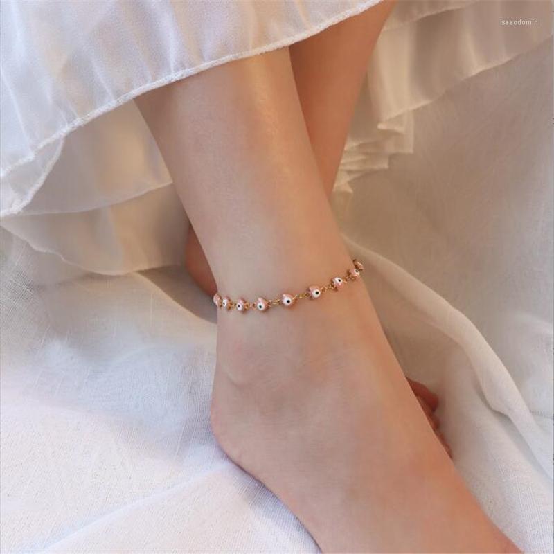 Anklets Titanium Steel Gold Color Plated Pink Eyes Fish Beads Leg Chain For Women Beach Barefoot Sandals Bracelet Ankle Jewelry
Anklets Titanium Steel Gold Color Plated Pink Eyes Fish Beads Leg Chain For Women Beach Barefoot Sandals Bracelet Ankle Jewelry