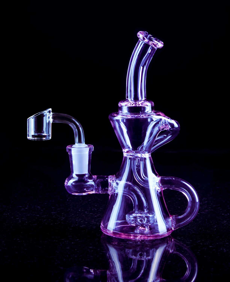7.8 inchs Klein Recycler oil water bongs beaker bong Hookahs Smoking Glass Oil Burner Pipe Thick glass Water bongs chicha
