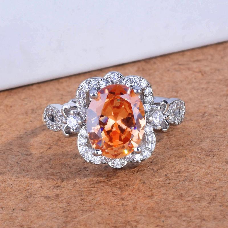 Cluster Rings Foydjew 2022 Color Jewelry Beautiful Orange Stone Fanta Padparadscha Simulation Gemstone Open Ring For Women
Cluster Rings Foydjew 2022 Color Jewelry Beautiful Orange Stone Fanta Padparadscha Simulation Gemstone Open Ring For Women