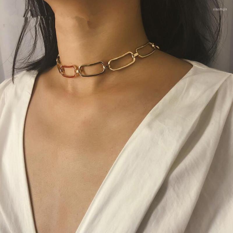 Choker Hollow Square Metal Chain Necklaces For Women Simple Chic Gold Necklace Jewelry Kolye Wholesale
Choker Hollow Square Metal Chain Necklaces For Women Simple Chic Gold Necklace Jewelry Kolye Wholesale