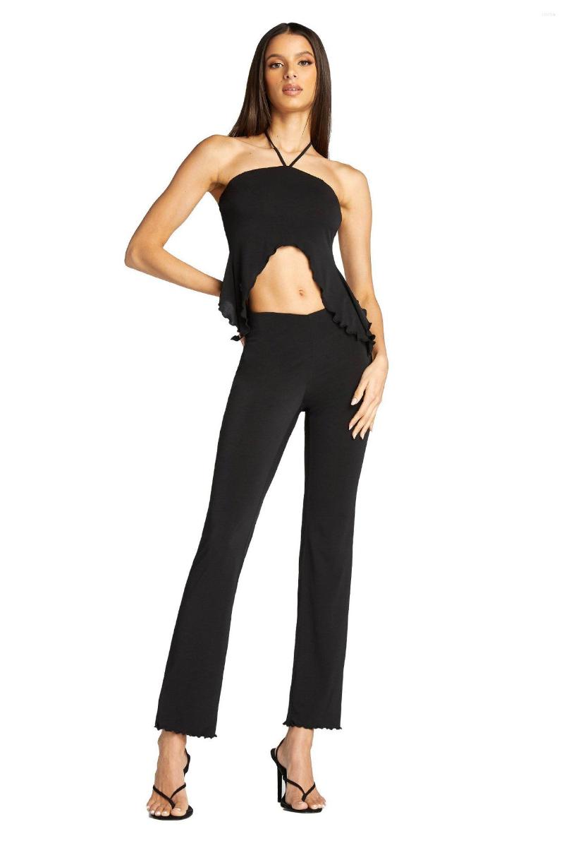 Women' Tanks 2022 Summer Women' Tops Style Solid Color Two-wear Navel Hanging Neck Sling With Wooden Ears Tank, Black a20035t
Women' Tanks 2022 Summer Women' Tops Style Solid Color Two-wear Navel Hanging Neck Sling With Wooden Ears Tank, Black a20035t