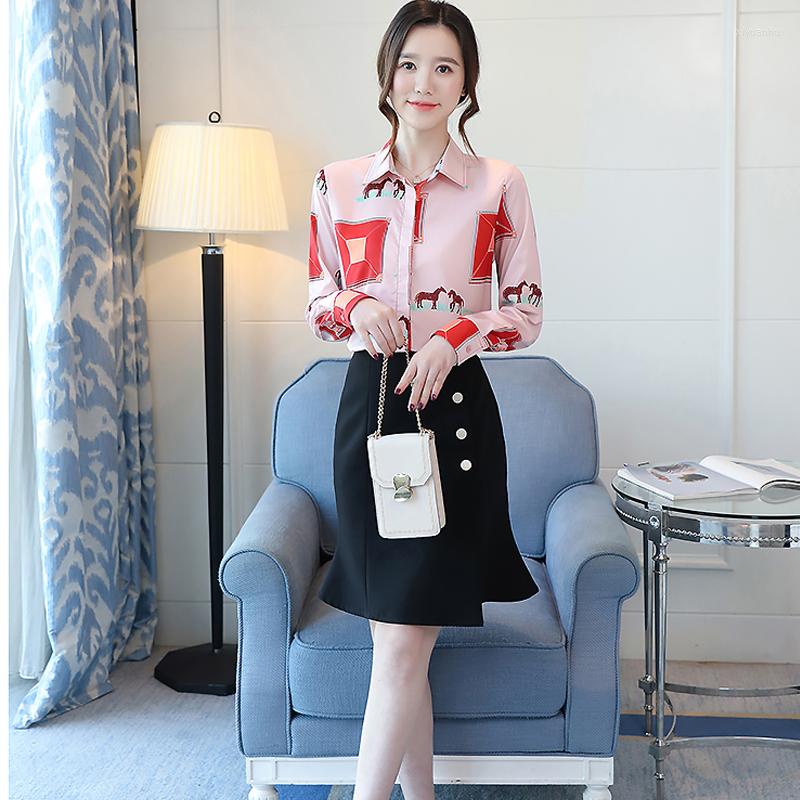 Women' Blouses Womens Tops And Blusa Feminina Turn-down Collar Long Sleeve Printed Fashion Woman 2022, Pink
Women' Blouses Womens Tops And Blusa Feminina Turn-down Collar Long Sleeve Printed Fashion Woman 2022, Pink