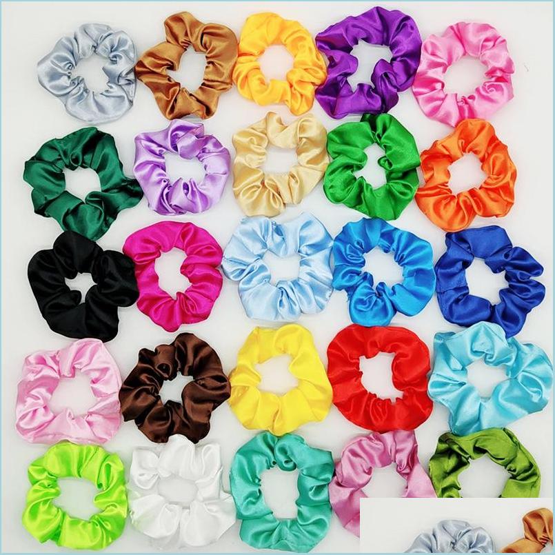 Hair Accessories Fashion Solid Color Silk Scrunchies Elastic Hair Rubber Bands Hairs Ropes Ties Gum For Women Accessories 50Pcs Drop Dhh24
Hair Accessories Fashion Solid Color Silk Scrunchies Elastic Hair Rubber Bands Hairs Ropes Ties Gum For Women Accessories 50Pcs Drop Dhh24