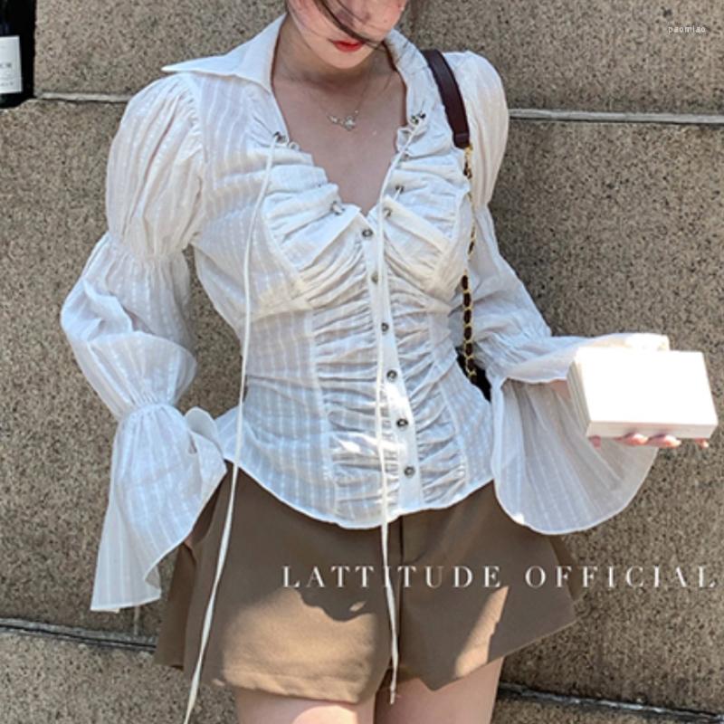 Women' T Shirts Drawstring Korean Style Tight-fitting Long-sleeved Sweet Shirt Women Autumn 2022 Slim Tee Crop Tops, Beige
Women' T Shirts Drawstring Korean Style Tight-fitting Long-sleeved Sweet Shirt Women Autumn 2022 Slim Tee Crop Tops, Beige