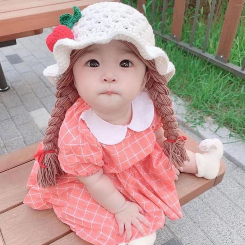 Hats 2022 Autumn Winter Baby Girls Woolen Yarn Knitted Hat Bonnet Braided Wig Warm Infant Sunflower Cherry Cap Fashion Po Prop, Red cherry
Hats 2022 Autumn Winter Baby Girls Woolen Yarn Knitted Hat Bonnet Braided Wig Warm Infant Sunflower Cherry Cap Fashion Po Prop, Red cherry