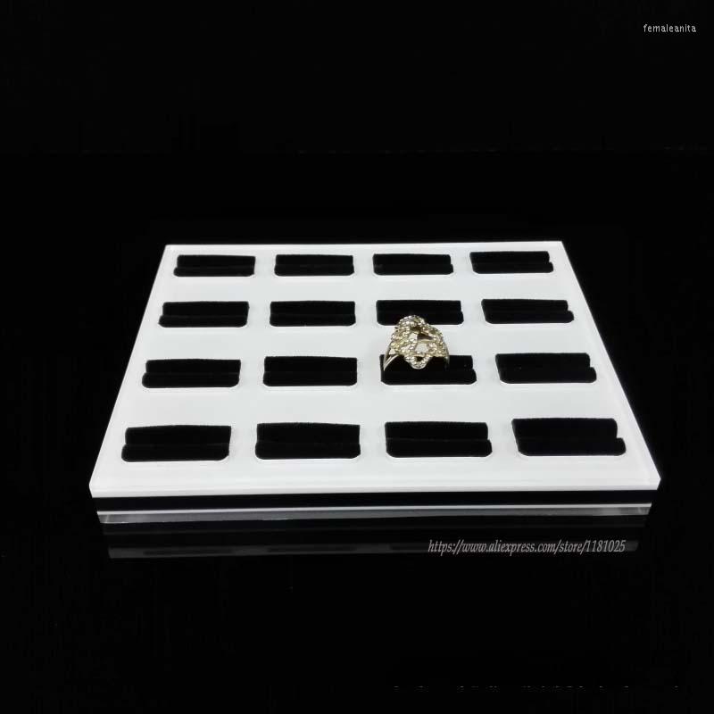 Jewelry Pouches Professional 16 Slots Acrylic Ring Display Tray Holder Rack Stand Showcase In White And Black
Jewelry Pouches Professional 16 Slots Acrylic Ring Display Tray Holder Rack Stand Showcase In White And Black