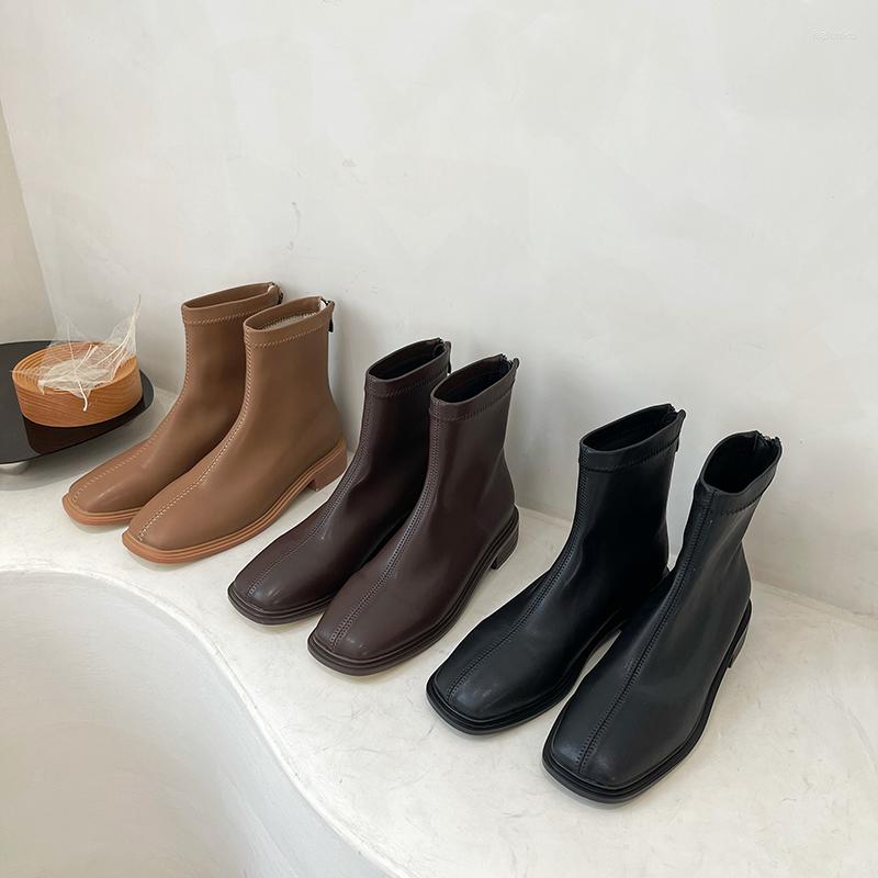 Boots Square Toe Women Ankle Strech Shoes Elastic Band Back Zipper Black Brown Khaki Sock Booties Woman 35-39
Boots Square Toe Women Ankle Strech Shoes Elastic Band Back Zipper Black Brown Khaki Sock Booties Woman 35-39
